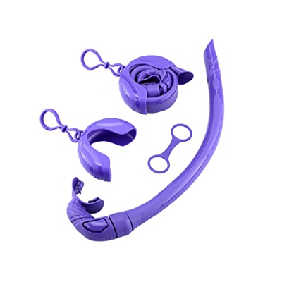 BEALIFE Snorkel Tube Professional Watersport Tubes con caja de almacenamiento Rose Red , Violeta