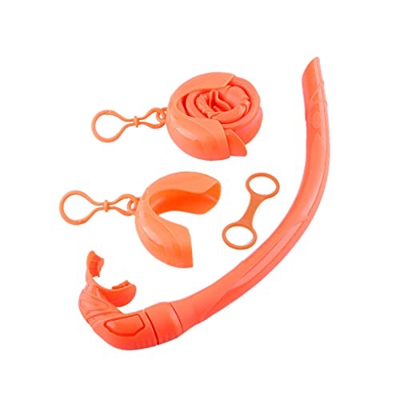 BEALIFE Snorkel Tube Professional Watersport Tubes con caja de almacenamiento Rose Red , Naranja
