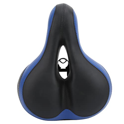 Sillín de Bicicleta, sillín de Bicicleta de Cuero, cojín de Asiento de Bicicleta de montaña y Hueco Tallado, cómodo cojín de Asiento de Bicicleta for 