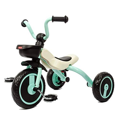 MIJIE Triciclo para niños de 4 a 6 años, Triciclo para niños de 2 a 6 años, Triciclo Plegable Ligero con Pedal, Asiento Ajustable, Manillar, Primer Tr