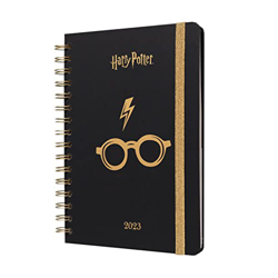Agenda 2023 semana vista A5 Harry Potter Glasses - Agenda anual 2023 - Agenda A5 | Agenda Harry Potter 2023 - Planner 2023 - Producto con licencia ofi características