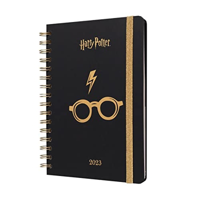 Agenda 2023 semana vista A5 Harry Potter Glasses - Agenda anual 2023 - Agenda A5 | Agenda Harry Potter 2023 - Planner 2023 - Producto con licencia ofi