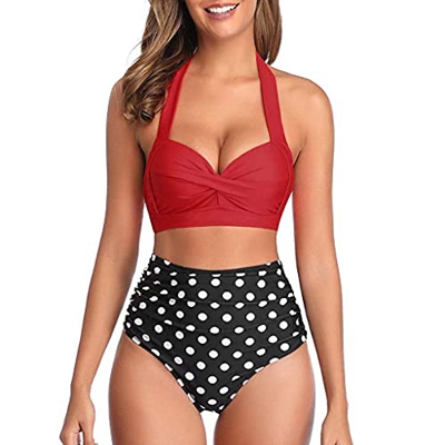 CheChury Bikinis Mujer Push Up 2022 Brasileños Estampado de Cocotero en Traje de Baño de Tubo - Brasileños Bañador Ropa de Dos Piezas Aundado Acolchad