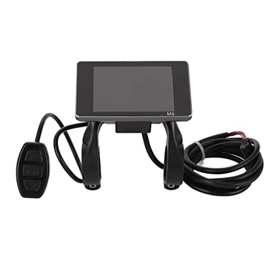 DAWH Panel de Pantalla LCD para Bicicleta Eléctrica, Enchufe SM de 5 Pines, Pantalla LCD, Carcasa de Plástico, Pantalla Grande, Duradero, Ligero, Resi