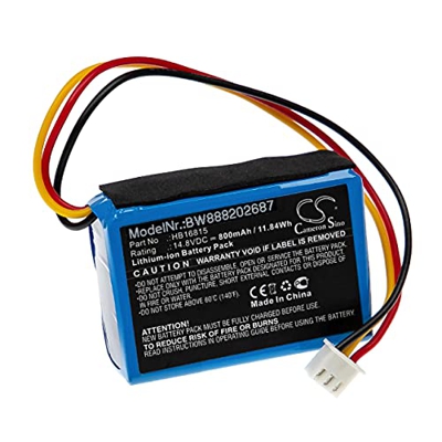 vhbw Batería compatible con Hobot 298, 368, 388 robot limpieza (800 mAh, 14,8 V, Li-Ion)