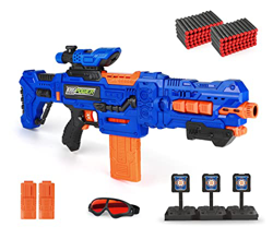 Bigpower Electric Dart Blaster, Blaster de Francotirador motorizado con 2 Clips y 100 Dardos de Espuma compatibles con Las Marcas Principales, Regalo  características