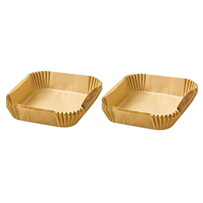 Cusstally Forros Desechables Antiadherentes de Papel Pergamino de Freidora De 100 Piezas Serie