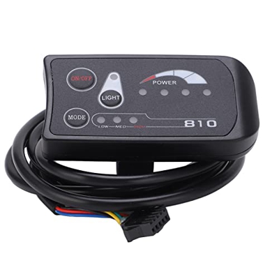 DAWH Medidor de Pantalla LED de Bicicleta Eléctrica, Panel de Control de Pantalla LED de Protección de Circuito Interno para Motor de Bicicleta Eléctr