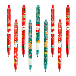 GLAITC Bolígrafos de Navidad,24 Piezas Bolígrafos Navideños de Muñeco de Nieve de Papá Noel Bolígrafos de Navidad con Bastón de Fiesta de Navidad Ofic en oferta