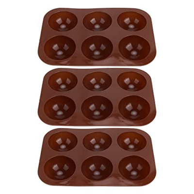 Haokaini 3 6 agujeros Sil semi esfera chocolate para pastel pudín1 semi esfera chocolate Sil chocolate semi esfera esfera