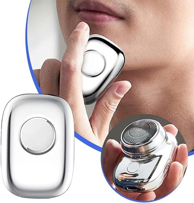 Afeitadora eléctrica portátil Mini-Shave, afeitadora electrónica lavable, tamaño de bolsillo, afeitadora eléctrica rotativa en seco y húmeda, afeitado
