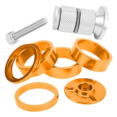 FUIK Espaciadores de Vástago de Aleación de Aluminio, Espaciador de Auriculares de Bicicleta de Aleación de Aluminio Duradero para Bicicleta para Bici