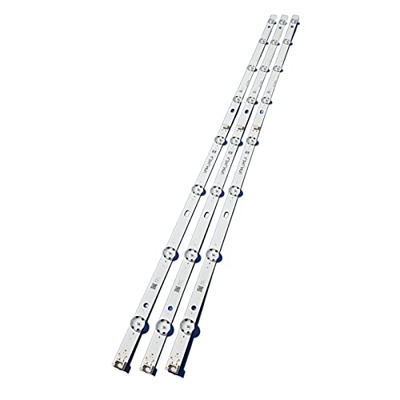 FLOXER Kit 3 PCS 8LED 85 0mm LED Tira de retroiluminación 4 3UH6030 43UF640 UF64_UHD_A 43LH60FHD 43UF6407 43UH610V 43UH619V 43UH603V Compatible for LG