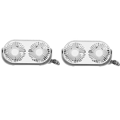 laxyy 2X Ventilador de Escritorio Ventilador Doble con Aromaterapia Lámpara de Noche de Tres Velocidades Ventilador USB Refrigeración por Aire de Escr