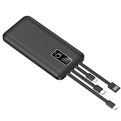 Pmandgk 20000MAh Power Bank 4 In1 Cargador Powerbank Cable Incorporado para 12 S20 Cargador Powerbank (A)