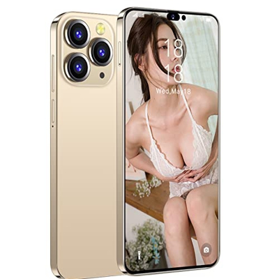 OYhmc i14proMax 6.8 Pulgadas Infinity-V HD + Pantalla 48MP Cámara Dual SIM Desbloqueo Facial 7800mAh Batería Smartphone Face ID Smartphones desbloquea