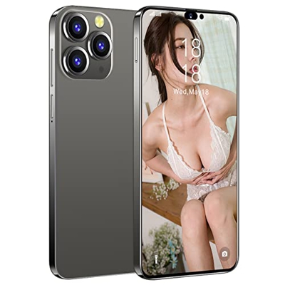 OYhmc i14proMax 6.8 Pulgadas Infinity-V HD + Pantalla 48MP Cámara Dual SIM Desbloqueo Facial 7800mAh Batería Smartphone Face ID Smartphones desbloquea