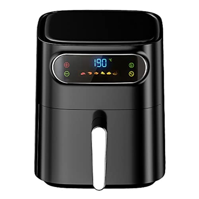 Freidora de Aire sin Aceite Digital Pantalla Táctil Cesta Antiadherente Multifunción Tiempo y Temperatura Regulable Tamaño Grande (7L-Negro)