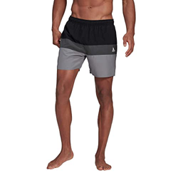 adidas Block CLX SL Swim Trunks, Mens, Black/Grey Three, Medium en oferta