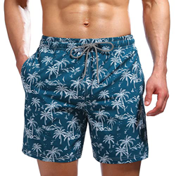 Biwisy Bañador para hombre, de secado rápido, pantalones cortos de playa, estilo informal, con bolsillo y cordón, marrón, XXL características