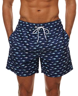 Bañador Hombre Corto con Bolsillo Bañadores de Playa Ligero Swim Shorts con Cordón Bañadores de Natación Hidrófugo Bañadores de Surf con Forro de Mall