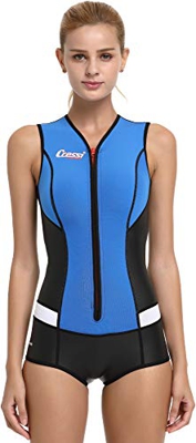 Cressi Idra Swimsuit Traje de baño de Neopreno 2 mm para Mujer, Azul, XS/1