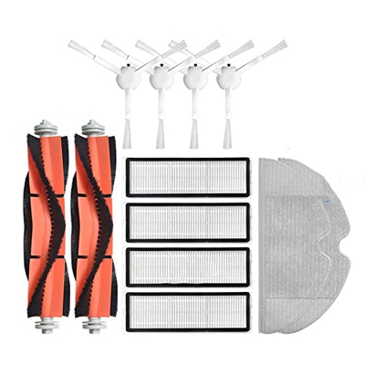 IMASHNA Mi Robot aspiradora-fregona,/Apto for Xiaomi Mijia 1C/SKV4093GL, Cepillo de Rodillo for aspiradora, Cepillo Lateral, Filtro Hepa, paño de freg