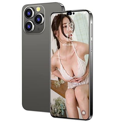 OYhmc i14proMax 8GB RAM 128GB ROM Teléfono móvil Gratuito Android 12 Smartphone Gratuito Dual SIM Desbloqueo Facial 7800mAh Face ID Smartphones Desblo