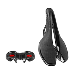 AMEPRO Sillín De Bicicleta, Cojín De Luz Trasera, Sillín De Cuero For Bicicleta, Luz Trasera De Advertencia, Carga USB, MTB, Ciclismo, Carreras, PU, ​ características