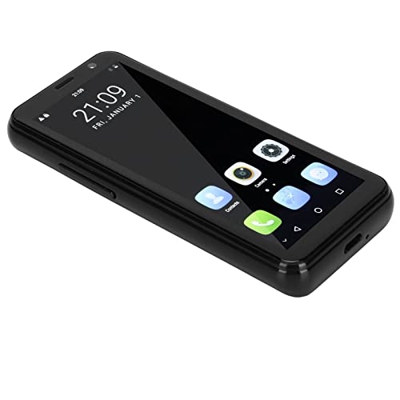 Shanrya Mini Teléfono, Mini Teléfono Inteligente de Doble Modo de Espera 3GB y 32GB 4G 8MP y 13MP (Negro)
