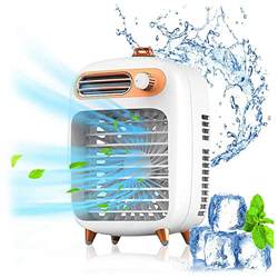 Pmkvgdy Ventilador de aire acondicionado portátil, ventilador de refrigeración de aire para oficina en casa, aire acondicionado portátil USB blanco en oferta