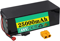 CNPRAZ Batería De Bicicleta Eléctrica De 48V 25AH, Batería De E-Bike Batería De Iones De Litio para Bicicleta Eléctrica con Cargador, para Motor De 10 características