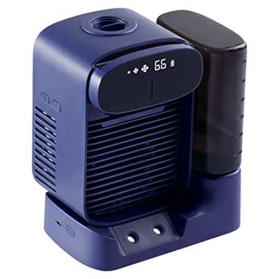 Pmkvgdy Aire Acondicionado USB Refrigerador de Aire Mini Ventilador Móvil Humidificación 2400 MAh Portátil Refrigerado por Agua Aire Acondicionado Azu