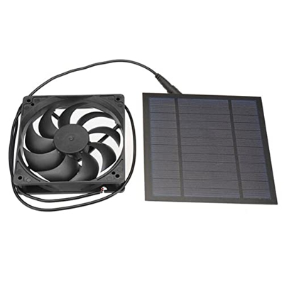 Ventilador de Escape del Panel Solar 5W Mini Ventilador portátil Alimentado por Panel Solar al Aire Libre USB e Impermeable, para el Sistema de ventil