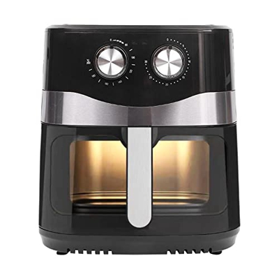 Freidora De Aire De Gran Capacidad De 10,5 L, Freidora EléCtrica Visual, Horno Grande MultifuncióN De Acero Inoxidable, Pantalla TáCtil Digital, Cesta