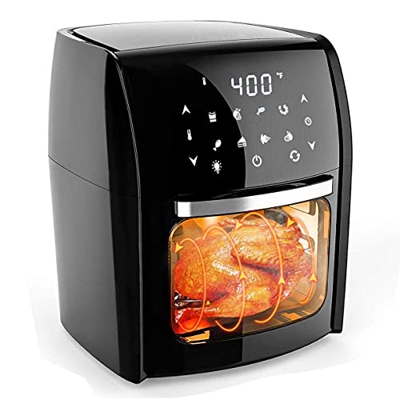 Freidora de aire digital de 1700 W para patatas fritas y comidas saludables sin aceite, con sistema de circulación de aire rápido, freidora de aire di