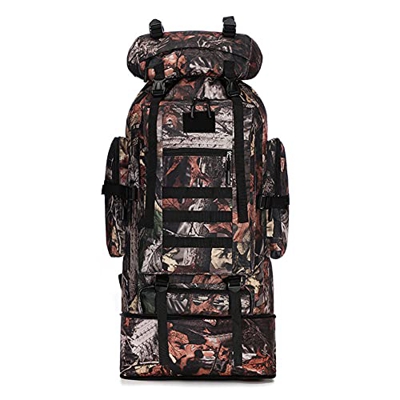 Egurs Mochila de senderismo de 100 l de gran capacidad para acampar al aire libre senderismo mochila impermeable militar táctica militar Molle mochila