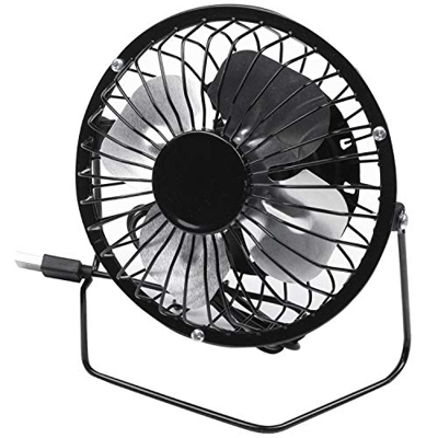 YANHUNING 2.5W 5V Panel de Energía Solar Ventilador de Hierro para Oficina Casa Al Aire Libre Viaje Pescar 4 Pulgadas Enfriamiento Ventilación Ventila