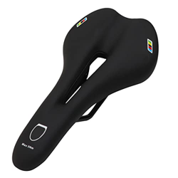 AMEPRO Sillín De Bicicleta De Montaña, Asiento Delantero Transpirable De Cuero PU, Sillín De Bicicleta, Comodidad For Mujeres, Ciclismo De Carretera,  precio