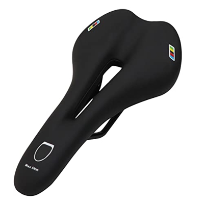 AMEPRO Sillín De Bicicleta De Montaña, Asiento Delantero Transpirable De Cuero PU, Sillín De Bicicleta, Comodidad For Mujeres, Ciclismo De Carretera, 