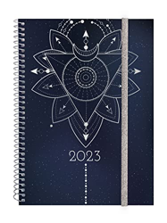 Finocam - Agenda 2023 Espiral Design Collection Semana Vista Horizontal Enero 2023 - Diciembre 2023 (12 meses) Moon Español en oferta
