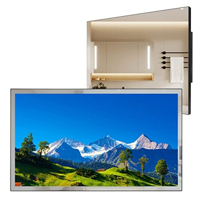 Soulaca Smart Mirror TV webOS de 27 Pulgadas para baño (sin sintonizador) con Freeview Play y Alexa Incorporado, con Control Remoto Magic, Bluetooth, 