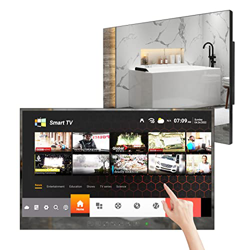 Soulaca - Televisor para baño de 27 Pulgadas con Espejo Inteligente de Lujo, IP66, Resistente al Agua, Android 9.0, Full HD con Wi-Fi y Bluetooth (Mod en oferta