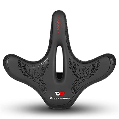 AMEPRO Sillín De Bicicleta Big Butt Widen Thicken Cojín MTB Road Bike Saddle Cómodo Asiento De Ciclismo A Prueba De Golpes sillín de Bicicleta (Color 