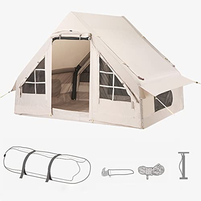 ANUGU Carpa Inflable, Exquisito Equipo de Camping Plegable Portátil para Exteriores, Adecuado para 3~4 Personas Camping, Viajes, Mochileros, Senderism