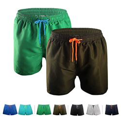 Friendumo 2pcs Armygreen + Grassgreen Pantalones Cortos De Baño para Hombres Pantalones Cortos De Playa Pantalones Cortos Impermeables De Secado Rápid características