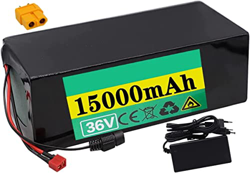 CNPRAZ Batería De Bicicleta Eléctrica 36V, 15AH Batería De E-Bike Batería De Iones De Litio con Cargador, para 200W 250W 350W 450W 500W 750W Motor 36V características