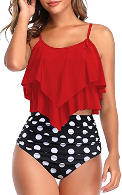 Genfien Bikini Mujer Conjuntos Ropa de Baño Traje de Baño Push Up Cintura Alta Traje de Baño Sexy Bañador de Baño de Dos Piezas Bikini Sets