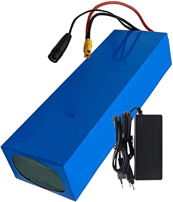 CNPRAZ Batería De Iones De Litio De Bicicleta Eléctrica De 48V 12Ah, Paquete De Batería De Bicicleta Eléctrica con Cargador De 54,6 V 2A, para Motor D