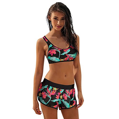riou Bikinis Mujer 2022 Brasileño Sexy Push-Up Halter Tirantes Traje de Baño de Dos Piezas Elegante Acolchado Bra Tops y Braguitas Bikini Sets Biqunis